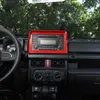 Telaio di navigazione GPS per cruscotto in ABS per Suzuki Jimny 19+ rosso 1 pezzo