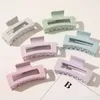 New Simple Women Hair Clips Large Geometric Hairpin Crab Solid Color Hair Claw Clips for Women Hair Accessories 10 W2