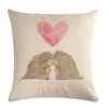 Cuscino/Cuscino decorativo Decorazioni per la camera da letto Federa di lino stampato scoiattolo adorabile Fodera per cuscino quadrata per la casa 45x45 cm Fall In Love Animal Patte