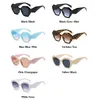 Lunettes de soleil mode grand cadre blanc femmes rétro Vintage surdimensionné polygone irrégulier nuances dame UV400 dégradé Y2K lunettes