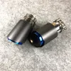 1 pièce de qualité supérieure Akrapovic tuyau d'échappement AK adapté pour toutes les voitures bleu inoxydable Stear en Fiber de carbone silencieux pointe buses