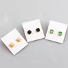 Paillettes Ear Studs Square Candy Colors Bling Orecchini