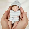 6inch 15cm Mini Reborns Baby Girl Doll Full Body Silicone Realistic Artificial Soft Toy with Rooted Hair Dropshipping