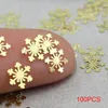 Nail Art Kits 100 Pcs/Set Snowflake Nails Decoration Stickers Metal Alloy Wheel 3D Tips Rivet Studs OA66