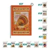 47 * 32cm Thanksgiving Banner Flaggor Linne Höst Garden Flag Hello Fall Dubbelsidig Mönster 27 Stil T2i52669