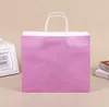 Miljövänlig Wrap Kraft Paper Bag Portable med handtag Förpackning Shopping present