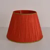 Okładki lampy Odcienie 2021 40 cm Red Fabric Lampshade do stołowego Desk Floor Room Salon E27 Pokrywa