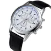 Relógios azuis vidro leve três pálpebras com liga de liga relógio barato presente Men039s watch1p3A1p3A5611044