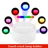 10Pcs LED Crack Base per lampada Supporto 3D ABS Luci notturne Basi Acrilico luminoso 7 Accessori per l'illuminazione con regolazione del colore Commercio all'ingrosso