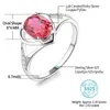 Cluster Rings 925 Sterling Silver Ring Women Engagement Lab Grown Ruby Romantic Design Wedding Bands For Jewelry Edwi22