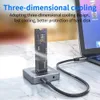 12 in 1 USB Hub Tip-C için çift H Ekran Docking Station RJ45 / VGA / TF / SD / USB3.0 / 2.0 / 2 * MAC HP Tipi C Splitter için Tip-C