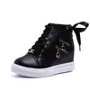 Femmes Plate-forme Compensée En Caoutchouc Richelieu En Cuir À Lacets Talon Haut 6 Cm Chaussures Bout Pointu Augmentant Creepers Baskets Blanches Zipper569 Y0907