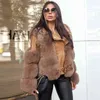 Winter Fashion Women Real Fur Coats With Genuine Sheepskin Leather Whole skin Natural Jacket Luxury Outwear 211124