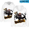 Kadın Hoodies Tişörtü Anime Haikyuu Cosplay Kostüm Nekoma Lisesi Voleybol Kulübü Kuroo Tetsurou Unisex 3D Erkek Kapşonlu Ter Ki