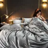 Style européen 60 Soie Quatre pièces Set Mulberry Quilt Cover Soie Drap de lit Taie d'oreiller Ice Spread Ding 210615