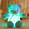 Große, bunt leuchtende LED-Teddybär-Plüschpuppe, Spielzeug, Kawaii-Leuchtstofftier, Weihnachtsgeschenk für Kinder, 7437048