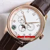 3 stili di orologi di alta qualità TWF oro rosa 344202 calendario perpetuo 42,4 mm Cal.82650 orologio automatico da uomo quadrante argento cinturino in pelle orologi da polso sportivi da uomo
