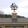 Nowate przedmioty pogodowe Vane Spinner Motorcycle Weathervane For Garden Yard Decoration Metal4892453