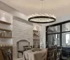 Modern Design Luxury Chandelier Crystal Ring Lustre Led Lighting for living room Decoration Villa