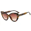 Solglasögon 2022 Trendig sexig kattögaform med T-formad utsmyckad mode färgglad högkvalitativ dam UV400