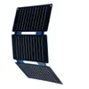 25W ETFE Foldable 태양 전지 패널 이중 USB 휴대용 전원 은행 IP68 캠핑 등산 등반 - 블루