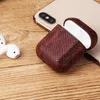 Наушники для наушников Снимаящая кожа Беспроводной чехол для AirPods PU Кожаная защитная крышка Аксессуары Air Pods Зарядная коробка