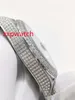 Kvalitet Full Diamond Watches 904 Silver Rostfritt stålklocka Diamanter ringer med Diamond Strap Automatic Mens Wristwatch 40mm285C