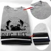 100% Algodão Casual Pug Life Mens Camisetas Forma Vá para casa ou Dura Tshirt T-shirt T-shirt 210629