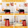 Popsori da forno utensili da forno 1200W Poppers Aria calda macchina Macchina elettrica Popcorn Maker Misuratore Coppa di misura 3 Min Fast Popping Etl Etl Olio certificato GRATUITO 98% Vota in Poping Great for Home Movie