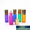 5pcs/pack 5ml Glass Roll on Bottle with Stainless Steel Ball Perfume Roller Essential Oil Sample Test Vials