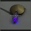 Necklaces & Pendants Drop Delivery 2021 Time-Limited Limited Choker Kolye Ladies Necklace Angel Tear Pendant Open Fashion Womans Jewelry Glow