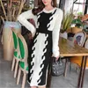 Autumn Winter Women Slim Knitted Sweater Dress Female Bodycon Tricot Pullovers Dresses office ladies Knitwear Elegant Vestidos 210520