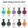 2021 Per Apple airtags Custodia in silicone liquido Custodia protettiva colorata Cover Localizzatore di posizione Dispositivo anti-smarrimento Portachiavi con protezione