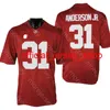 NCAA College Alabama Crimson Tide Football Jersey będzie Anderson Jr. Red Rozmiar S-3XL Wszystkie szyte haft