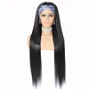 Perucas sintéticas Long Headband Headband Wig Resistente ao calor Mulheres pretas / loiras / vermelhas para as mulheres Uso diário