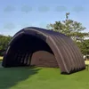 10x5x5m Outdoor black inflatable stage tent rooftop booth air concert shelter dome marquee cover for sale