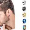 Mode-Männer-Stil antiallergische Edelstahl-Schnalle Huggie-Ohrringe für Liebhaber-Geschenk