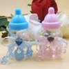 New Arrival Party Gift Wrap Baby Shower Favors Milk Bottle Candy Box With Bear Lace For Table Ornament