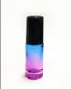 Casa 10ml gradiente cor essencial óleo de perfume frasco bola de rolos de vidro grosso roll roll em durável para o recipiente cosmético de viagem