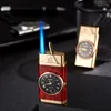 금속 라이터 토치 풍력 가스 라이터 휴대용 크리에이티브 시계 흡연