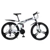 New White 26 inch 21-speed folding mountain bike spoke wheel dual suspension bike for adult