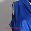 女性のファッションVネックノースリーブトップハイウエストレースアップハーレムパンツ女性のための2ピーススーツ