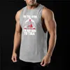 Bodybuilding sporttank toppar män gym fitness träning ärmlös tröja manlig stringer singlet sommar ny mode lös undershirt 210421