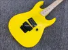 Guitare électrique jaune BC B C Rare, pont trémolo Floyd Rose, micro simple, touche en érable, matériel noir