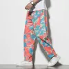 2021 Cotton Camo Pants Men's Fashion Casual Straight Streetwear Wild Loose Hip-hop Drawstring Trousers M-5XL Y0927