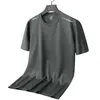 Lato Outdoor Ice Silk Krótki Rękaw T Shirt Mężczyźni Solid Color Casual Sport Szybka Suszenie Wędkowanie T 210714