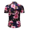 3D Blumendruck Freizeithemd Männer Sommer Floral Hawaiihemd Herren Slim Fit Kurzarmhemd Männlich Camisa Hawaiana 3XL 210522