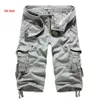 Men's Street Shorts Man Cargo Cotton Summer Multi-Pocket Workout Military Casual Pants Fashion Brand Clothing Plus Size Not Belt P0806