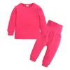 Primavera Autunno Infantile Neonate Ragazzi Ragazze Manica lunga Top + Pantaloni Set di abbigliamento Bambini Ragazzo Ragazza Abbigliamento per il tempo libero Abiti 210429