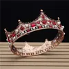 Glitter Diametro barocco Grande corona floreale di cristallo Squisito diademi affascinanti Concorso di bellezza Sposa Accessori per capelli da sposa 210707